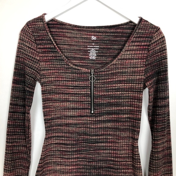 SO Crewneck Bodycon long sleeve Crewneck Dress Size XS Juniors - Picture 4 of 10